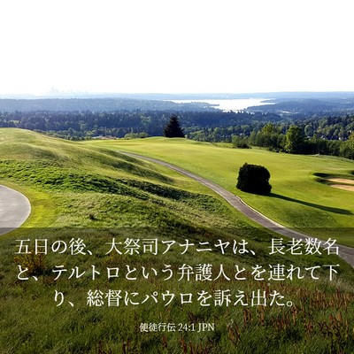 Picture 03 - 使徒行伝 24:1 JPN - 五日の後、大祭司アナニヤは、長老 - Bible Verse Picture