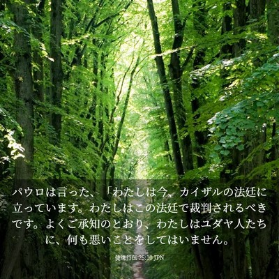 Picture 03 - 使徒行伝 25:10 JPN - パウロは言った、「わたしは今、カ - Bible Verse Picture