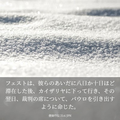 Picture 03 - 使徒行伝 25:6 JPN - フェストは、彼らのあいだに八日か - Bible Verse Picture
