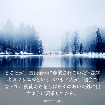 Picture 03 - 使徒行伝 5:34 JPN - ところが、国民全体に尊敬されてい - Bible Verse Picture