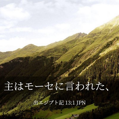Picture 03 - 出エジプト記 13:1 JPN - 主はモーセに言われた、 - Bible Verse Picture