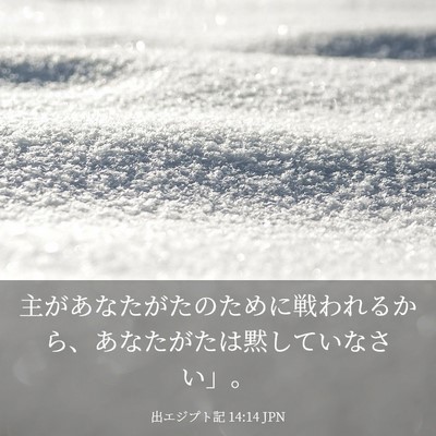 Picture 03 - 出エジプト記 14:14 JPN - 主があなたがたのために戦われるか - Bible Verse Picture