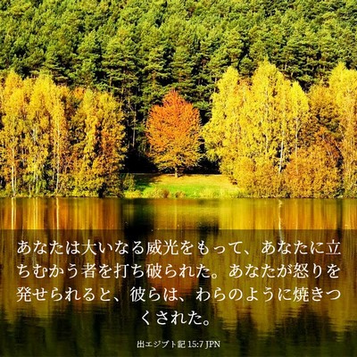 Picture 03 - 出エジプト記 15:7 JPN - あなたは大いなる威光をもって、あ - Bible Verse Picture