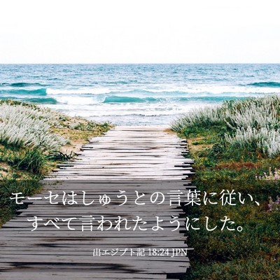 Picture 03 - 出エジプト記 18:24 JPN - モーセはしゅうとの言葉に従い、す - Bible Verse Picture