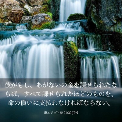 Picture 03 - 出エジプト記 21:30 JPN - 彼がもし、あがないの金を課せられ - Bible Verse Picture
