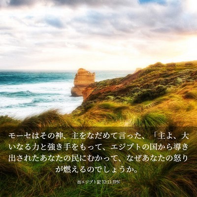 Picture 03 - 出エジプト記 32:11 JPN - モーセはその神、主をなだめて言っ - Bible Verse Picture