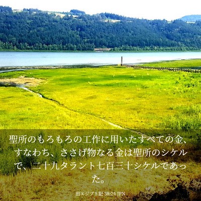 Picture 03 - 出エジプト記 38:24 JPN - 聖所のもろもろの工作に用いたすべ - Bible Verse Picture