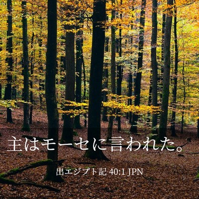 Picture 03 - 出エジプト記 40:1 JPN - 主はモーセに言われた。 - Bible Verse Picture