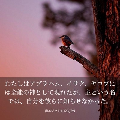 Picture 03 - 出エジプト記 6:3 JPN - わたしはアブラハム、イサク、ヤコ - Bible Verse Picture
