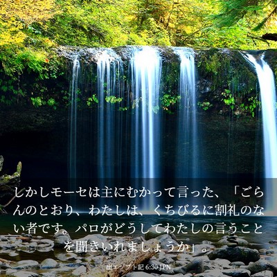 Picture 03 - 出エジプト記 6:30 JPN - しかしモーセは主にむかって言った - Bible Verse Picture