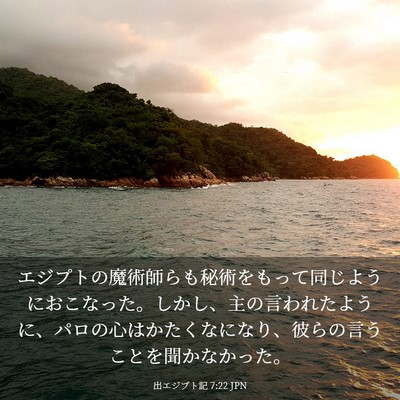 Picture 03 - 出エジプト記 7:22 JPN - エジプトの魔術師らも秘術をもって - Bible Verse Picture