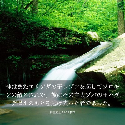 Picture 03 - 列王紀上 11:23 JPN - 神はまたエリアダの子レゾンを起し - Bible Verse Picture