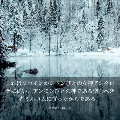 Picture 03 - 列王紀上 11:5 JPN - これはソロモンがシドンびとの女神 - Bible Verse Picture