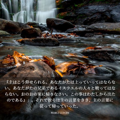 Picture 03 - 列王紀上 12:24 JPN - 『主はこう仰せられる。あなたがた - Bible Verse Picture