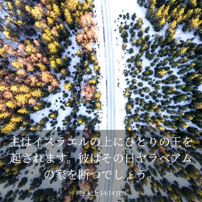 Picture 03 - 列王紀上 14:14 JPN - 主はイスラエルの上にひとりの王を - Bible Verse Picture