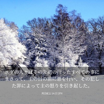 Picture 03 - 列王紀上 14:22 JPN - ユダの人々はその先祖の行ったすべ - Bible Verse Picture