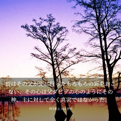 Picture 03 - 列王紀上 15:3 JPN - 彼はその父が先に行ったもろもろの - Bible Verse Picture
