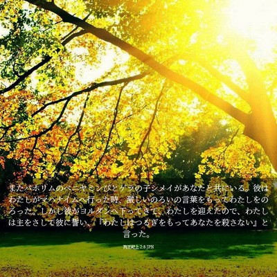 Picture 03 - 列王紀上 2:8 JPN - またバホリムのベニヤミンびとゲラ - Bible Verse Picture
