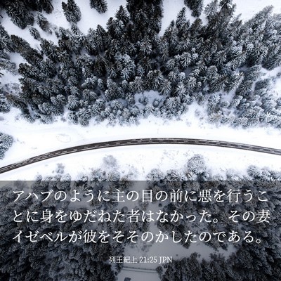 Picture 03 - 列王紀上 21:25 JPN - アハブのように主の目の前に悪を行 - Bible Verse Picture