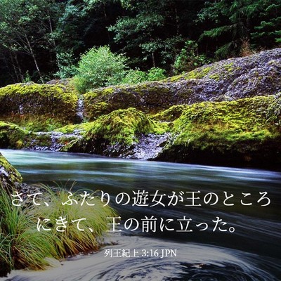 Picture 03 - 列王紀上 3:16 JPN - さて、ふたりの遊女が王のところに - Bible Verse Picture