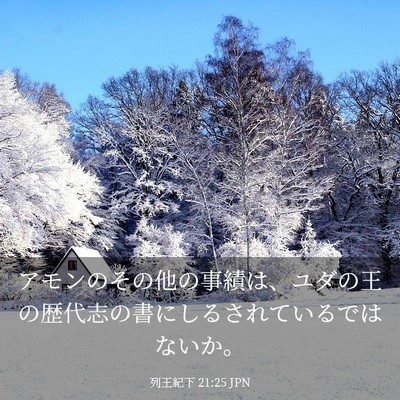 Picture 03 - 列王紀下 21:25 JPN - アモンのその他の事績は、ユダの王 - Bible Verse Picture