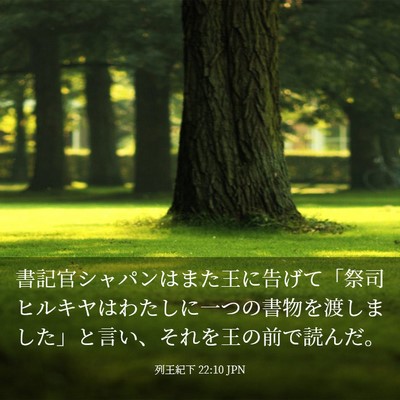 Picture 03 - 列王紀下 22:10 JPN - 書記官シャパンはまた王に告げて「 - Bible Verse Picture