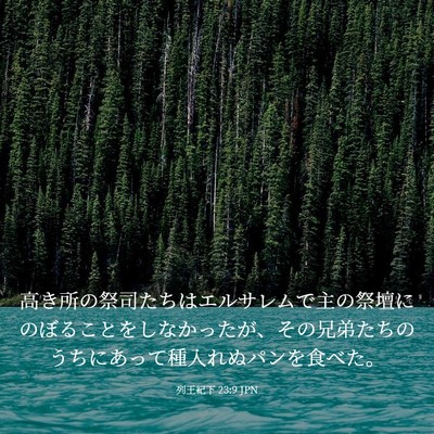 Picture 03 - 列王紀下 23:9 JPN - 高き所の祭司たちはエルサレムで主 - Bible Verse Picture