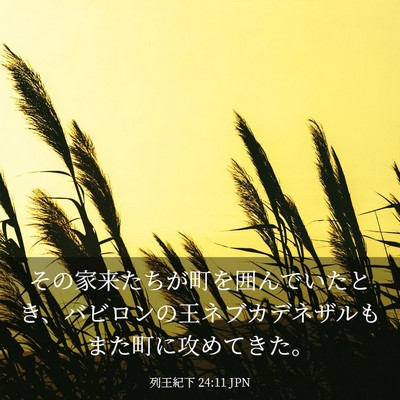Picture 03 - 列王紀下 24:11 JPN - その家来たちが町を囲んでいたとき - Bible Verse Picture