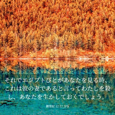Picture 03 - 創世記 12:12 JPN - それでエジプトびとがあなたを見る - Bible Verse Picture