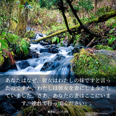 Picture 03 - 創世記 12:19 JPN - あなたはなぜ、彼女はわたしの妹で - Bible Verse Picture