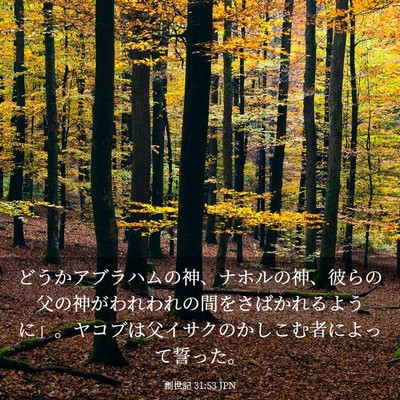 Picture 03 - 創世記 31:53 JPN - どうかアブラハムの神、ナホルの神 - Bible Verse Picture