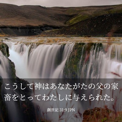 Picture 03 - 創世記 31:9 JPN - こうして神はあなたがたの父の家畜 - Bible Verse Picture