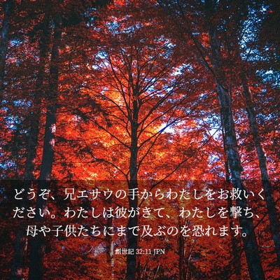 Picture 03 - 創世記 32:11 JPN - どうぞ、兄エサウの手からわたしを - Bible Verse Picture