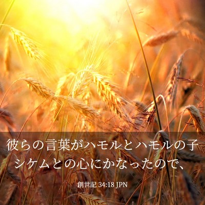 Picture 03 - 創世記 34:18 JPN - 彼らの言葉がハモルとハモルの子シ - Bible Verse Picture