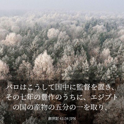 Picture 03 - 創世記 41:34 JPN - パロはこうして国中に監督を置き、 - Bible Verse Picture