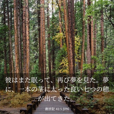 Picture 03 - 創世記 41:5 JPN - 彼はまた眠って、再び夢を見た。夢 - Bible Verse Picture