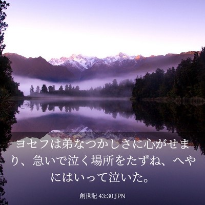 Picture 03 - 創世記 43:30 JPN - ヨセフは弟なつかしさに心がせまり - Bible Verse Picture