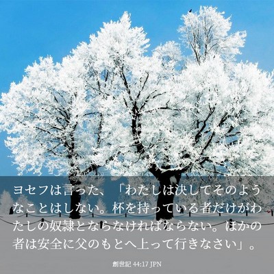 Picture 03 - 創世記 44:17 JPN - ヨセフは言った、「わたしは決して - Bible Verse Picture