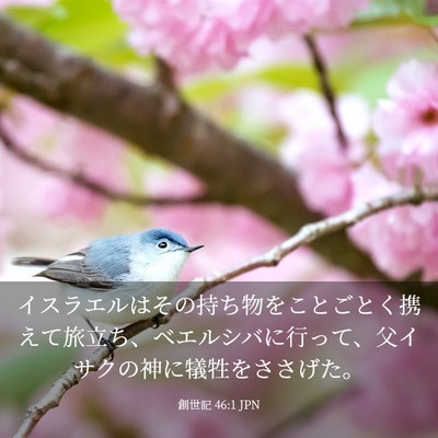 Picture 03 - 創世記 46:1 JPN - イスラエルはその持ち物をことごと - Bible Verse Picture
