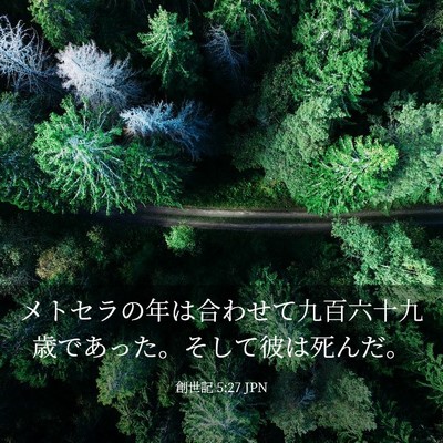 Picture 03 - 創世記 5:27 JPN - メトセラの年は合わせて九百六十九 - Bible Verse Picture