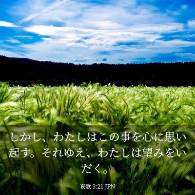 Picture 03 - 哀歌 3:21 JPN - しかし、わたしはこの事を心に思い - Bible Verse Picture