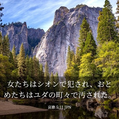 Picture 03 - 哀歌 5:11 JPN - 女たちはシオンで犯され、おとめた - Bible Verse Picture