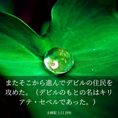 Picture 03 - 士師記 1:11 JPN - またそこから進んでデビルの住民を - Bible Verse Picture