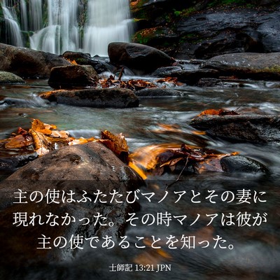 Picture 03 - 士師記 13:21 JPN - 主の使はふたたびマノアとその妻に - Bible Verse Picture