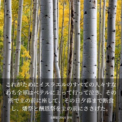 Picture 03 - 士師記 20:26 JPN - これがためにイスラエルのすべての - Bible Verse Picture