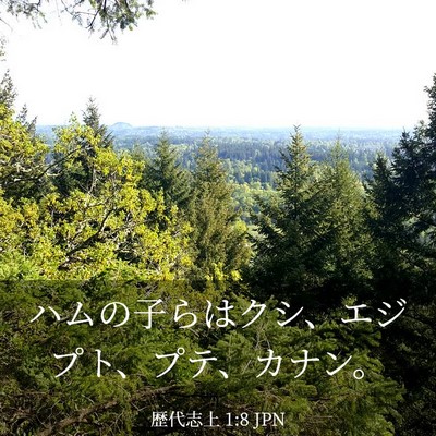 Picture 03 - 歴代志上 1:8 JPN - ハムの子らはクシ、エジプト、プテ - Bible Verse Picture