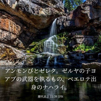 Picture 03 - 歴代志上 11:39 JPN - アンモンびとゼレク。ゼルヤの子ヨ - Bible Verse Picture