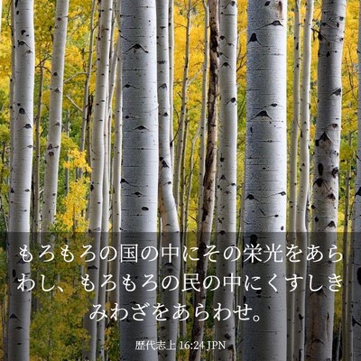 Picture 03 - 歴代志上 16:24 JPN - もろもろの国の中にその栄光をあら - Bible Verse Picture