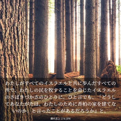 Picture 03 - 歴代志上 17:6 JPN - わたしがすべてのイスラエルと共に - Bible Verse Picture