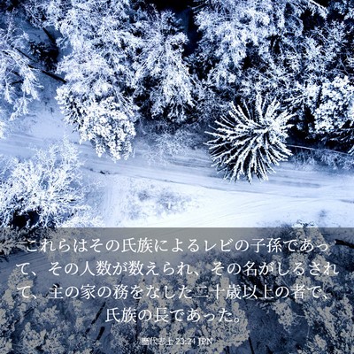 Picture 03 - 歴代志上 23:24 JPN - これらはその氏族によるレビの子孫 - Bible Verse Picture